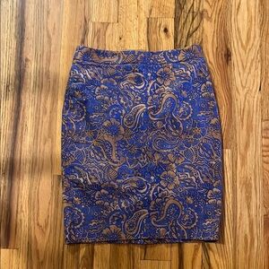 Loft pencil skirt with paisley/floral design